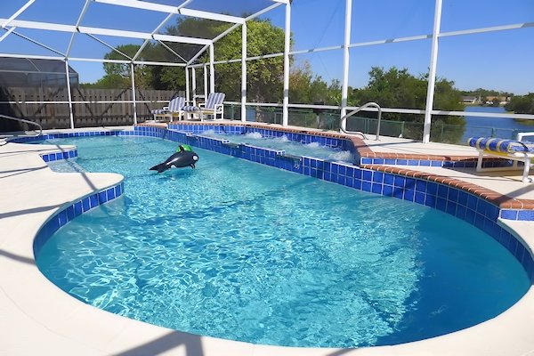 Huge 40ft pool and deck - perfect for Florida!