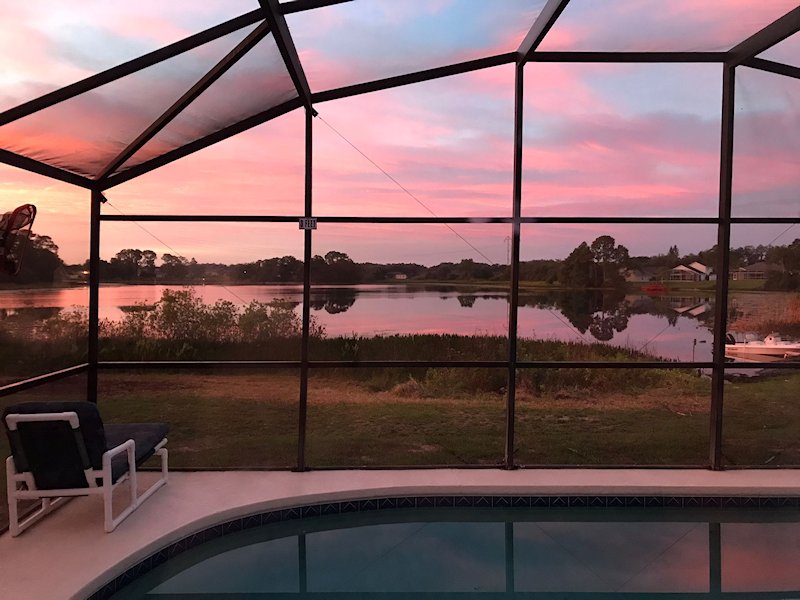 Sunrise at Lake Thomas  - south facing pool